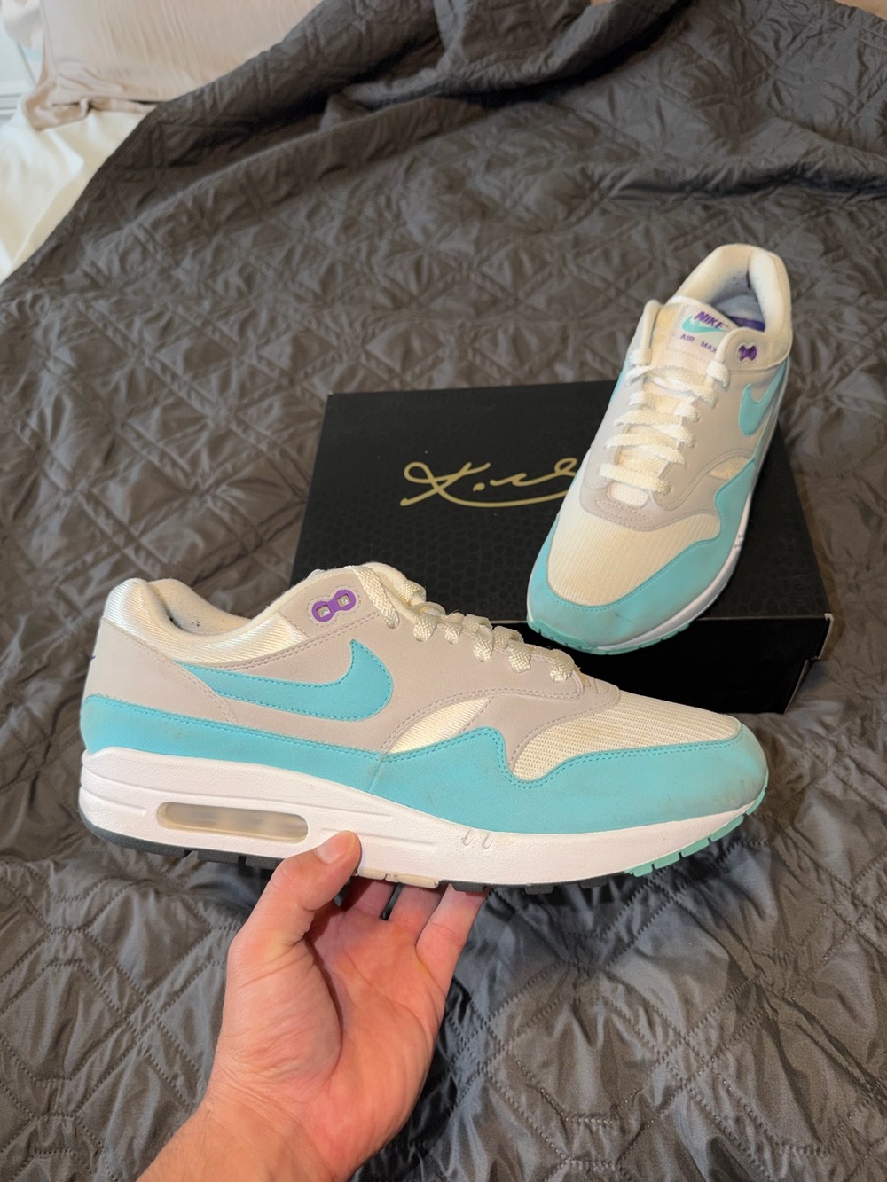 Nike Air Max 1 OG Anniversary Aqua Pre Owned Men’s Size 12 908375-105 size 12